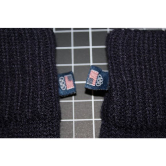 USA 1996 Olympic Winter Mittens One size Navy  100% cotton - Picture 3 of 9